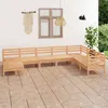 Image de Salon de jardin Vidaxl bois massif marron 8 pieces x 63.5 x 62.5 8 personnes
