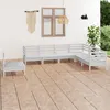 Image de vidaXL 7-delige Loungeset massief grenenhout wit3083035