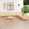 Image de Salon de jardin modulable VIDAXL bois massif bois 10 pieces x 63.5 x 62.5 10 personnes