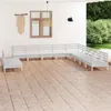 Image de vidaXL 11-delige Loungeset massief grenenhout wit3083145