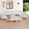 Image de vidaXL Bois de Pin Massif Salon de Jardin 12 pcs Ensemble de Meubles d'Extérieur Mobilier de Patio Meubles de Terrasse 3083160