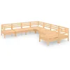 Image de Salon de jardin VIDAXL bois massif bois 8 pieces x 63.5 x 62.5 8 personnes
