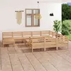Image de Salon de jardin modulable Vidaxl bois massif marron 12 pieces x 63.5 x 62.5 12 personnes