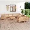 Image de Salon de jardin modulable Vidaxl bois massif bois 12 pieces x 63.5 x 62.5 12 personnes