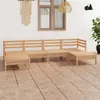 Image de Salon de jardin modulable Vidaxl bois massif bois 6 pieces 63.5 x 63.5 x 28.5 6 personnes