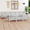 Image de vidaXL 11-delige Loungeset massief grenenhout wit3083370