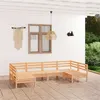 Image de Salon de jardin Vidaxl bois massif bois 6 pieces x 63.5 x 62.5 6 personnes