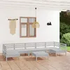 Image de vidaXL 8-delige Loungeset massief grenenhout wit3083410
