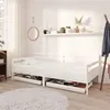 Image de vidaXL Bois de Pin Massif Lit avec Tiroirs Lit d'Invité Canapé-lit Cadre de Lit Simple Salle de Séjour Salon Maison Intérieur 90x200 cm Blanc