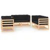 Image de Salon de jardin 6 pcs avec coussins Bois de pin massif