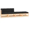 Image de Salon de jardin 4 pcs avec coussins Bois de pin massif
