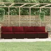 Image de vidaXL Canapé avec Coussins Siège de Patio Canapé de Jardin Sofa de Terrasse Meuble d'Arrière-Cour Extérieur Marron Résine Tressée 4 Places
