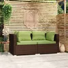 Image de vidaXL Bank 2-zits met kussens poly rattan bruin317553