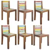 Image de Lot de 6 chaise vidaxl H. 85 cm non pliable interieur en bois