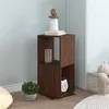 Image de vidaXL Armoire rotative Chêne marron 34,5x34,5x75,5 cm bois ingénierie339563