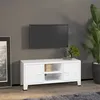 Image de Meuble TV industriel Blanc 105x35x42 cm Métal