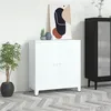 Image de vidaXL Coffre de Rangement Industriel Armoire de Rangement Étagère Stockage Meuble de Bureau Maison Intérieur Blanc 90x40x100 cm Acier