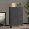 Image de Coffre de rangement industriel Anthracite 75x40x115 cm Métal