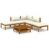 Image de Salon de jardin modulable Vidaxl bois beige 6 pieces 65.0 x 65 x 35 5 personnes