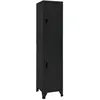 Image de Armoire à casiers Noir 38x45x180 cm Acier