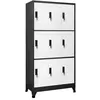 Image de Armoire à casiers Anthracite et blanc 90x45x180 cm Acier
