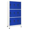 Image de Armoire à casiers Gris et bleu 90x45x180 cm Acier