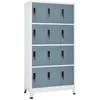 Image de Armoire à casiers Gris clair et gris foncé 90x45x180 cm Acier