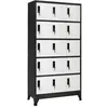 Image de Armoire à casiers Anthracite et blanc 90x40x180 cm Acier