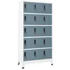 Image de Armoire à casiers Gris clair et gris foncé 90x40x180 cm Acier