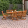 Image de vidaXL 9-delige Tuinset 220x90x75 cm massief acaciahout3086986