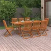 Image de vidaXL 9-delige Tuinset 220x90x75 cm massief acaciahout3086988