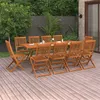 Image de vidaXL 11-delige Tuinset 220x90x75 cm massief acaciahout3086989
