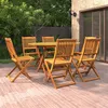 Image de vidaXL Ensemble de Salle à Manger de Jardin 7 pcs Mobilier à Dîner de Patio Table et Chaises de Repas de Terrasse Extérieur 3086999