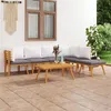 Image de vidaXL Salon de jardin 7 pcs avec coussins Bois d'acacia solide