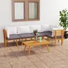 Image de vidaXL Salon de jardin 6 pcs avec coussins, Bois d'acacia solide, 62.4kg