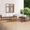 Image de Salon de jardin modulable Vidaxl bois gris 8 pieces 90.0 x 55 x 35 7 personnes