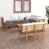 Image de vidaXL Salon de Jardin 9 pcs avec Coussins Meubles d'Extérieur Mobilier de Patio Meubles de Terrasse Mobilier de Jardin Bois 3087018