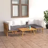 Image de vidaXL Salon de jardin 7 pcs avec coussins Bois d'acacia solide, 69.4kg