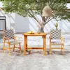 Image de vidaXL Ensemble de Salle à Manger de Jardin 3 pcs Mobilier à Dîner de Patio Table et Chaises de Repas de Terrasse Extérieur 3087122