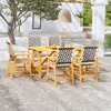 Image de vidaXL Ensemble de Salle à Manger de Jardin 7 pcs Mobilier à Dîner de Patio Table et Chaises de Repas de Terrasse Extérieur 3087125