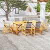 Image de vidaXL Ensemble de Salle à Manger de Jardin 7 pcs Mobilier à Dîner de Patio Table et Chaises de Repas de Terrasse Extérieur Bois d'Acacia Solide