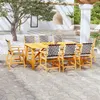 Image de vidaXL Ensemble de Salle à Manger de Jardin 9 pcs Mobilier à Dîner de Patio Table et Chaises de Repas de Terrasse Extérieur Bois d'Acacia Solide