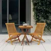 Image de vidaXL Ensemble de salle à manger de jardin 3 pcs Bois de teck massif 3087188