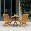 Image de vidaXL Ensemble de Salle à Manger de Jardin 3 pcs Mobilier à Dîner de Patio Table et Chaises de Repas de Terrasse Extérieur 3087191