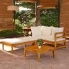 Image de Salon de jardin modulable VIDAXL Bois beige 3 pieces x 66 x 60 2 personnes