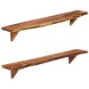 Image de vidaXL Wandschappen 2 st 110x20x18 cm massief acaciahout337824