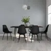 Image de Lot de 6 chaise vidaxl H. 84 cm non empilable non pliable en polypropylene interieur noir