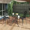 Image de Aluminium Vidaxl noir salon de jardin 3 pieces
