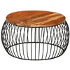 Image de Table basse Ø68 cm Bois de récupération solide