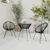 Image de vidaXL Ensemble de Salle à Manger de Jardin 3 pcs Mobilier à Dîner de Patio Table et Chaises de Repas de Terrasse Meubles 3085448